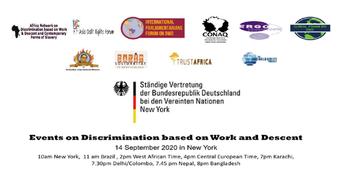 UN Side event on discrimination based on work and descent