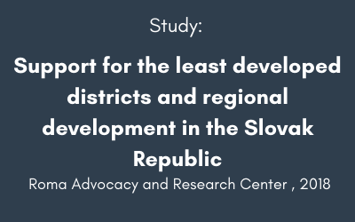 Support for the least developed districts and regional development in the Slovak Republic